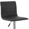 Chaise de Bar Cuir Chrome - Fabio Noir