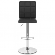 Chaise de Bar Faux Cuir Chrome - Criss Cross