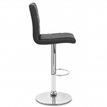 Chaise de Bar Faux Cuir Chrome - Criss Cross