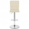 Chaise de Bar Faux Cuir Chrome - Criss Cross