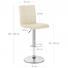 Chaise de Bar Faux Cuir Chrome - Criss Cross