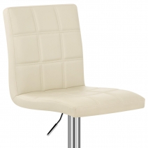 Chaise de Bar Faux Cuir Chrome - Criss Cross