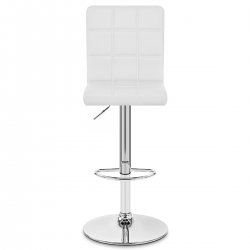 Chaise de Bar Faux Cuir Chrome - Criss Cross