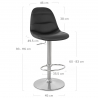 Chaise de Bar Faux Cuir Chrome Brossé - Ferrero
