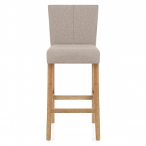 Tabouret de Bar Tissu Bois - Cornell Taupe