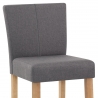 Tabouret de Bar Tissu Bois - Cornell Gris