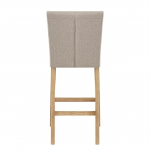 Tabouret de Bar Tissu Bois - Cornell Taupe