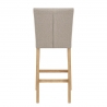 Tabouret de Bar Tissu Bois - Cornell Taupe