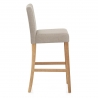 Tabouret de Bar Tissu Bois - Cornell Taupe