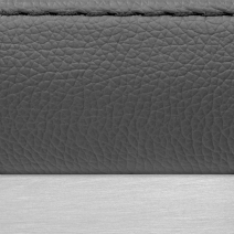 Tabouret Faux Cuir Chrome Brossé - Vision Gris