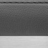 Tabouret Faux Cuir Chrome Brossé - Vision Gris