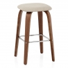Tabouret de bar Bois Tissu - Stockholm Creme