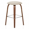 Tabouret de bar Bois Tissu - Stockholm Creme