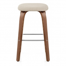 Tabouret de bar Bois Tissu - Stockholm Creme