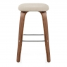 Tabouret de bar Bois Tissu - Stockholm Creme
