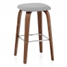 Tabouret de bar Bois Tissu - Stockholm Gris