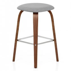 Tabouret de bar Bois Tissu - Stockholm Noir