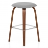 Tabouret de bar Bois Tissu - Stockholm Gris