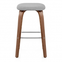 Tabouret de bar Bois Tissu - Stockholm Gris