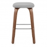 Tabouret de bar Bois Tissu - Stockholm Gris