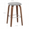 Tabouret de bar Bois Tissu - Stockholm Gris