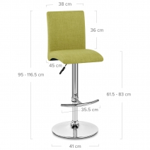 Chaise De Bar En Tissu - Deluxe High Back 