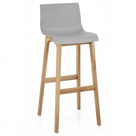 Tabouret de Bar Résine Bois - Haut Drift Gris