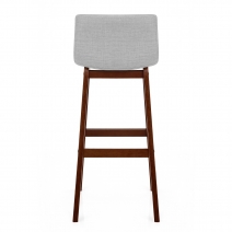 Tabouret de Bar Tissu Bois - Drift Noyer Gris