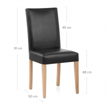 Chaise Cuir Croûté Bois - Chicago Chêne