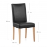 Chaise Cuir Croûté Bois - Chicago Chêne