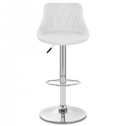 Chaise de Bar Faux Cuir - Stitch Noir