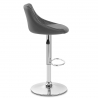 Chaise de Bar Faux Cuir - Stitch Gris