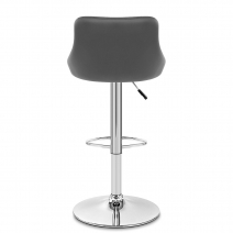 Chaise de Bar Faux Cuir - Stitch Gris
