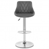 Chaise de Bar Faux Cuir - Stitch Gris