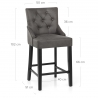 Tabouret de bar Faux Cuir - Loxley Gris