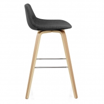 Tabouret de bar Bois Tissu - Reef Gris Foncé