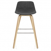 Tabouret de bar Bois Tissu - Reef Gris Foncé