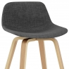 Tabouret de bar Bois Tissu - Reef Gris Foncé