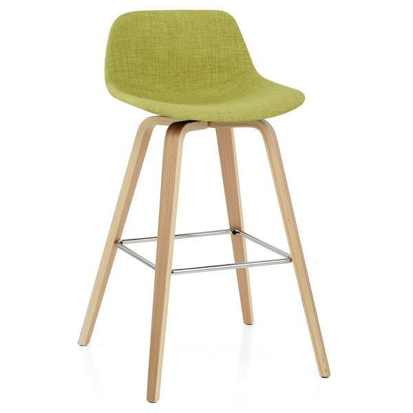 Tabouret de bar Bois Tissu - Reef Vert