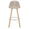 Tabouret de Bar Bois Faux Cuir Antique - Sole Crème