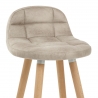 Tabouret de Bar Bois Faux Cuir Antique - Sole Crème