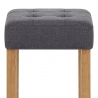 Tabouret de bar Chêne Tissu - Oliver Gris Foncé