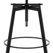 Tabouret de Bar Bois Faux Cuir - Urban Industrial Gris