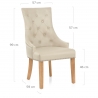 Chaise chêne cuir croûté - Ascot Crème