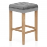 Tabouret Bois Velours - Belgravia Gris