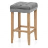 Tabouret Bois Velours - Belgravia Gris