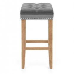 Tabouret Bois Velours - Belgravia Gris