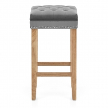 Tabouret Bois Velours - Belgravia Gris