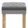 Tabouret Bois Velours - Belgravia Gris