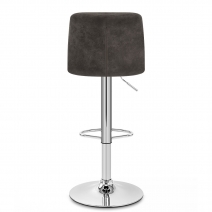 Chaise de bar faux daim - Destiny Noir